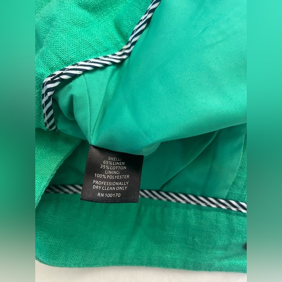 Cynthia Rowley Green Linen Shorts - Picture 4 of 4